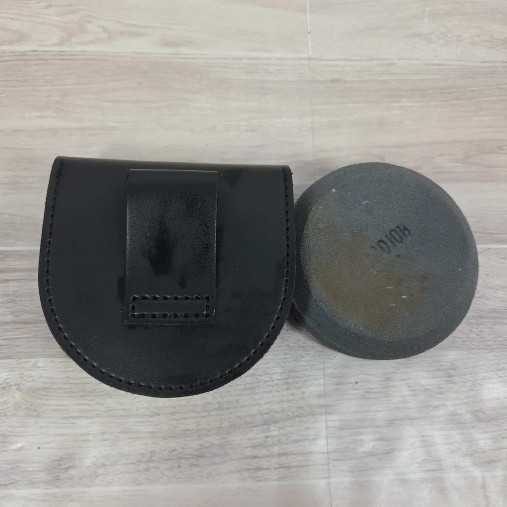 Goodjob Round Dual Grit Axe Sharpening Stone With Belt Pouch - Bushcraft Tool